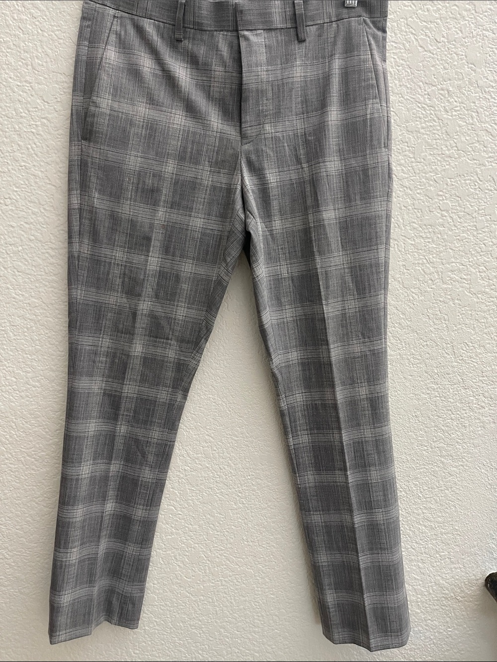 Murano Men's Gray Plaid Dress Pants